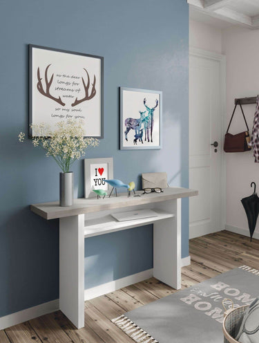 Luxo Extending Breakfast Table - Versatile Concrete Grey & White Dining Solution - UK Luxury Furniture